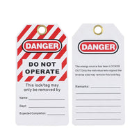 Lockout Tag Safety Warning PVC